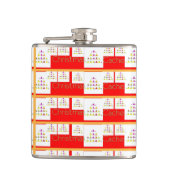 Kerstcache Vinyl verpakte kolf Heupfles (Voorkant)