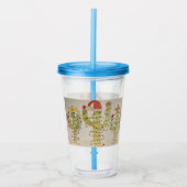 Kerstcactus Acryl Drinkbeker (Voorkant)