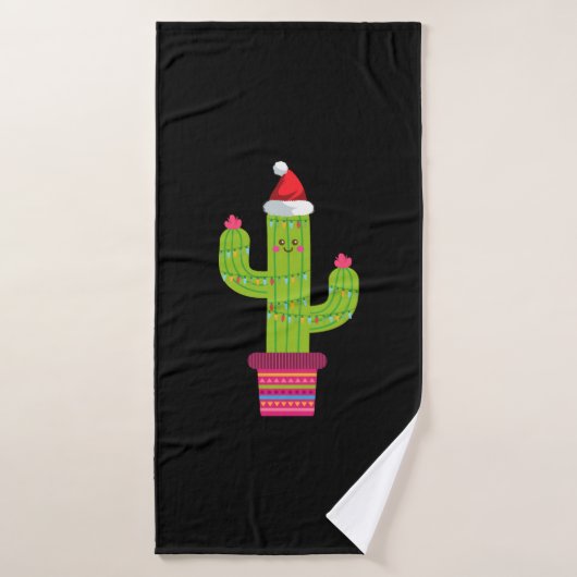 Kerstcactus Badhanddoek (Badhanddoek)