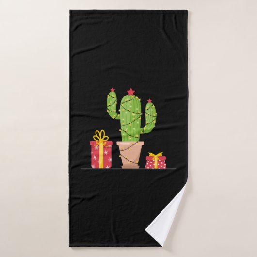 Kerstcactus Badhanddoek (Badhanddoek)