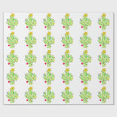 Kerstcactus Cadeaupapier (Vlak)
