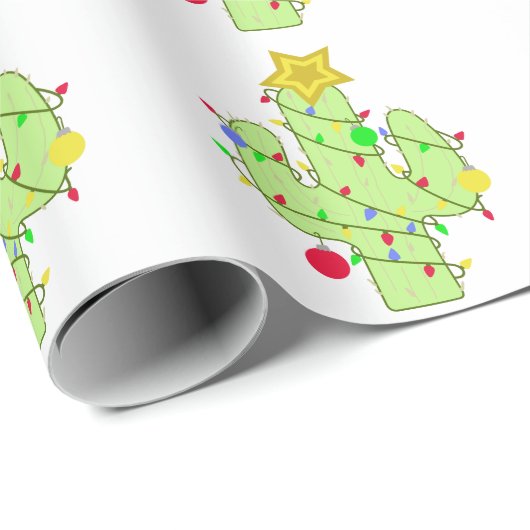 Kerstcactus Cadeaupapier (Rol Hoek)