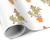 Kerstcactus Cadeaupapier (Rol Hoek)