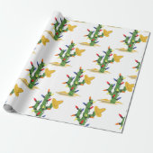Kerstcactus Cadeaupapier (Uitgerold)