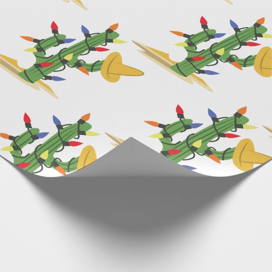 Kerstcactus Cadeaupapier (Hoek)