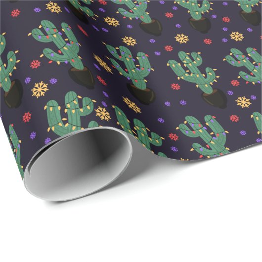 Kerstcactus Cadeaupapier (Rol Hoek)