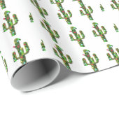 Kerstcactus Cadeaupapier (Rol Hoek)