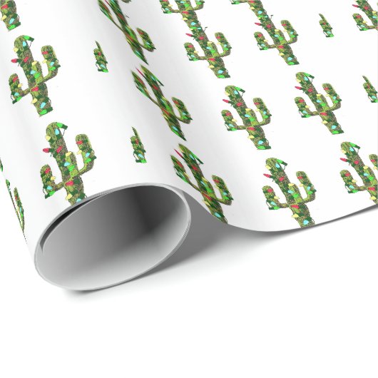 Kerstcactus Cadeaupapier (Rol Hoek)