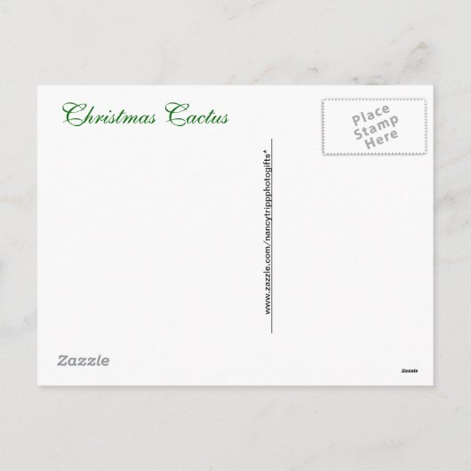 Kerstcactus close-up feestdagenkaart (Achterkant)