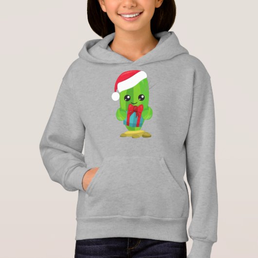 Kerstcactus, Cute Cactus, Santa Hat, Gifts (Voorkant)