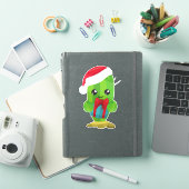 Kerstcactus, Cute Cactus, Santa Hat, Gifts Sticker (iPad Cover)