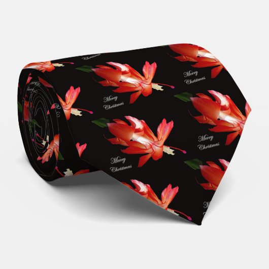 Kerstcactus-feestdag Stropdas (Opgerold)