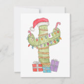 Kerstcactus Feestdagenkaart (Voorkant)