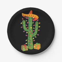 Kerstcactus Feliz Navidad-borden