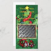 Kerstcactus fotokaart feestdagenkaart (Voorkant / Achterkant)