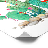 Kerstcactus Holiday Southwest Western Poster (Hoek)