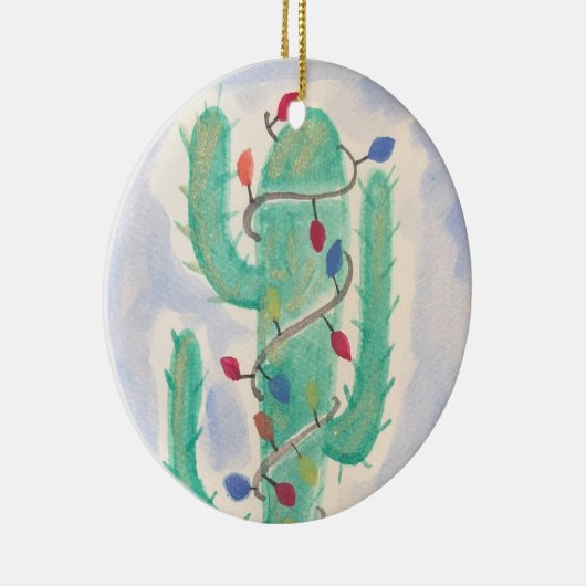 Kerstcactus Keramisch Ornament (Rechts)