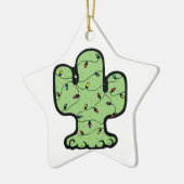 kerstcactus keramisch ornament (Links)