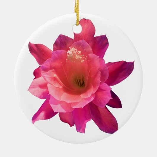 Kerstcactus Keramisch Ornament (Achterkant)