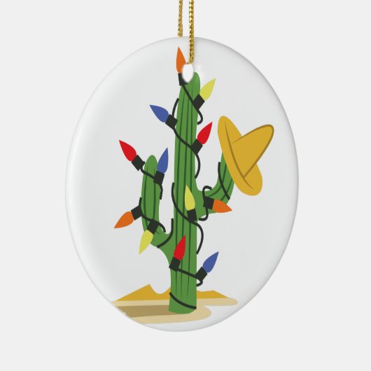 Kerstcactus Keramisch Ornament (Rechts)