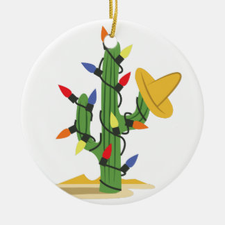 Kerstcactus Keramisch Ornament