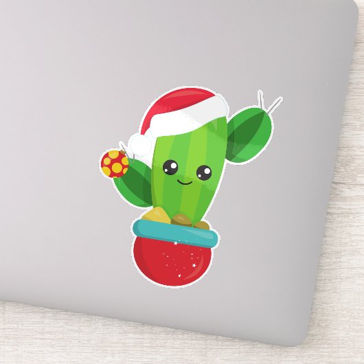 Kerstcactus, kerstkerstkerstkerstboomschildering sticker (Detail)