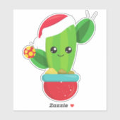 Kerstcactus, kerstkerstkerstkerstboomschildering sticker (Vel)