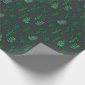 Kerstcactus kerstkool cadeaupapier (Hoek)