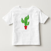 Kerstcactus, kerstlampjes, cute cactus kinder shirts (Voorkant)
