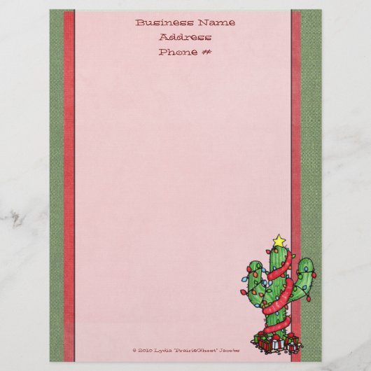 Kerstcactus Letterhead (Voorkant)