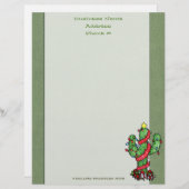 Kerstcactus Letterhead Custom Briefhoofd (Voorkant / Achterkant)