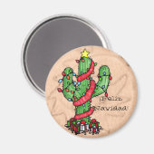 Kerstcactus Magnet (Voorkant / Achterkant)