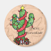 Kerstcactus Magnet (Voorkant)