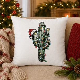 Kerstcactus met Lichtjes Kussen