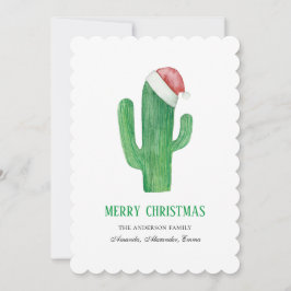 Kerstcactus. nieuwjaar. Groene en rode cactussen Feestdagenkaart
