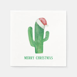 Kerstcactus. nieuwjaar. Groene en rode cactussen Servet