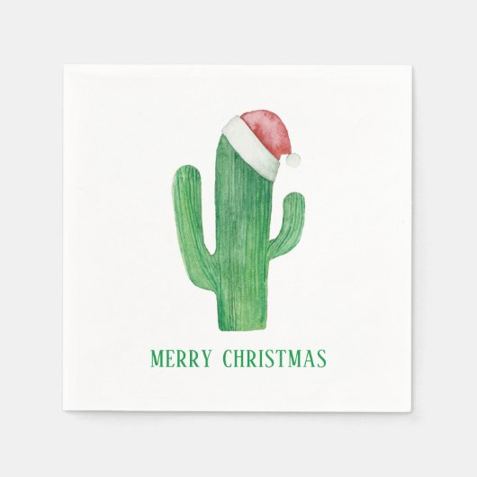 Kerstcactus. nieuwjaar. Groene en rode cactussen Servet (Voorkant)