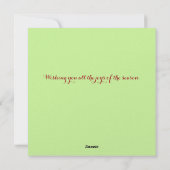 Kerstcactus Notitiekaart (Achterkant)