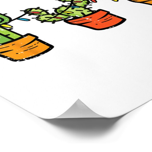 Kerstcactus, Plant met succes Mannen Wom Poster (Hoek)