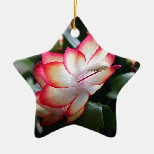 Kerstcactus "Samba Brazil" Keramisch Ornament (Voorkant)