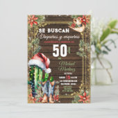 Kerstcactus Spaans 50 Años Vaquero Verjaardag Kaart (Staand voorkant)