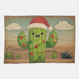 Kerstcactus Theedoek