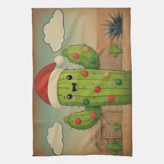 Kerstcactus Theedoek (Verticaal)