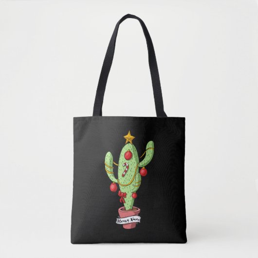 kerstcactus tote bag (Voorkant)
