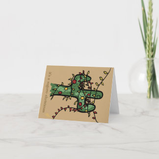 Kerstcactus-vakantiekaart Feestdagen Kaart