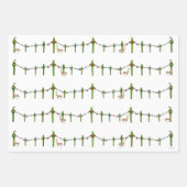 kerstcactus Verpakkende papierbladen Inpakpapier Vel (Voorkant 2)