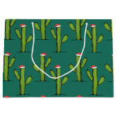 Kerstcactus Verpakkingspapier Groot  Cadeauzakje (Voorkant)