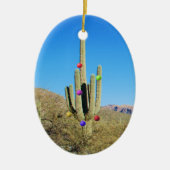 kerstcactus-versiering keramisch ornament (Voorkant)