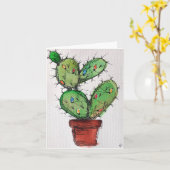 Kerstcactus Wenskaart Kaart (Gele Bloem)