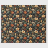 Kerstcactus woestijn zuidwest verbrand Sinaasappel Cadeaupapier (Vlak)